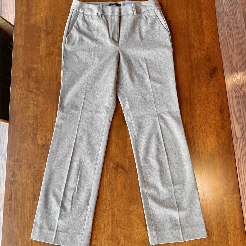 Talbots Barely Boot dress pants, size 6, brownish gray color. NWT